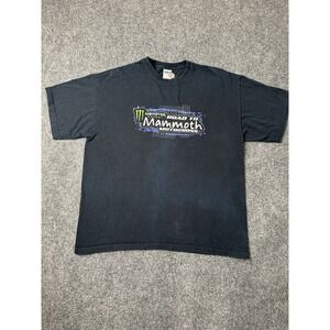 Mens Graphic Monster Energy Road to Mammoth Motocross Black Tee, Size XL